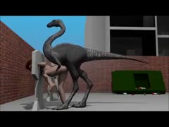 This animated video shows a helpless little cartoon bitch in bdsm cuffs getting raped by an animal.